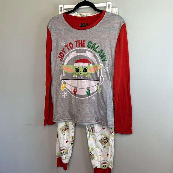 Star Wars Other - Star Wars Baby Yoda Grogu Christmas Holiday Pajamas Snow Comfy Women’s Medium